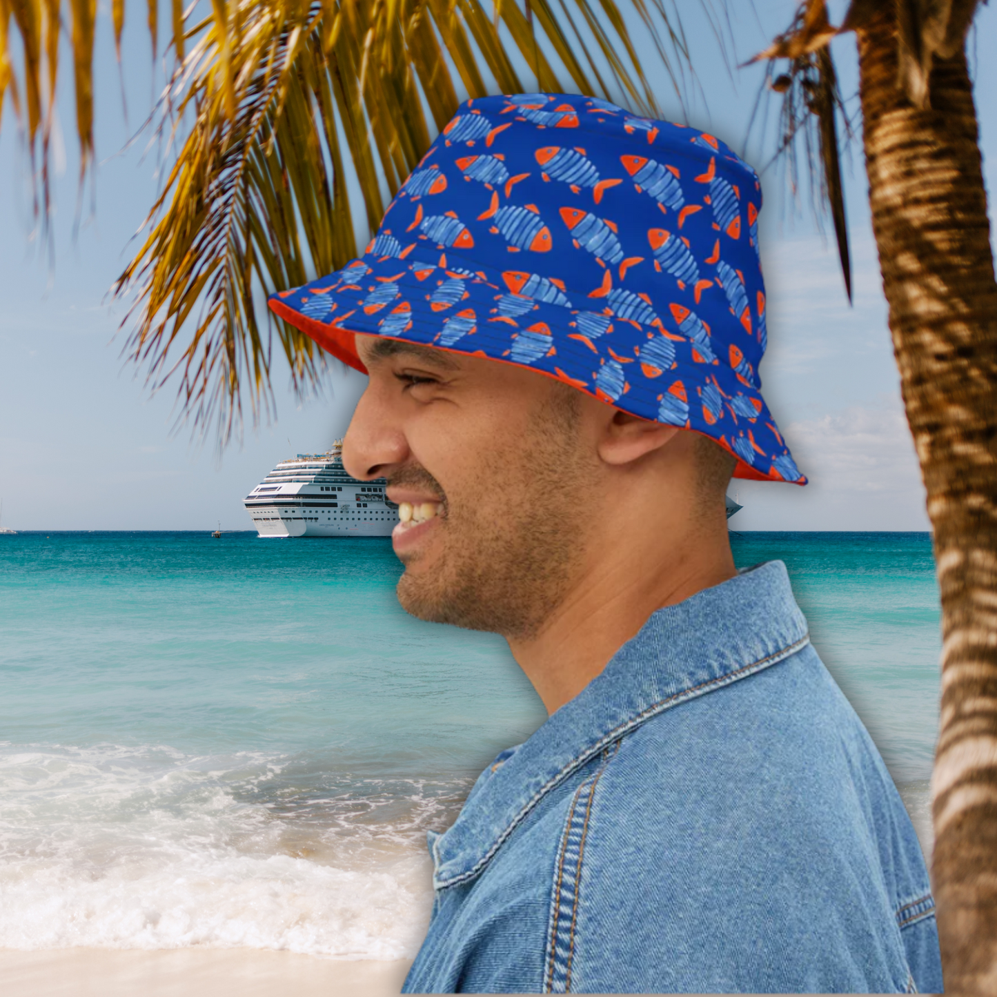 Fish Batik Bucket Hat