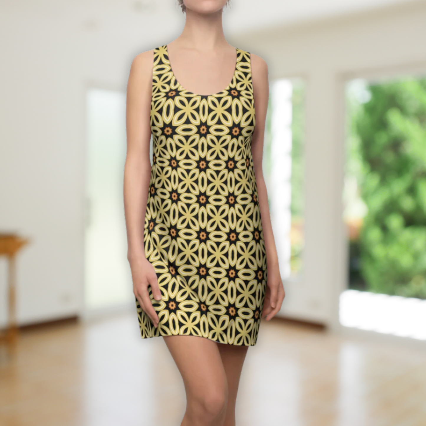Yellow Daisy Women's  Racerback Dress