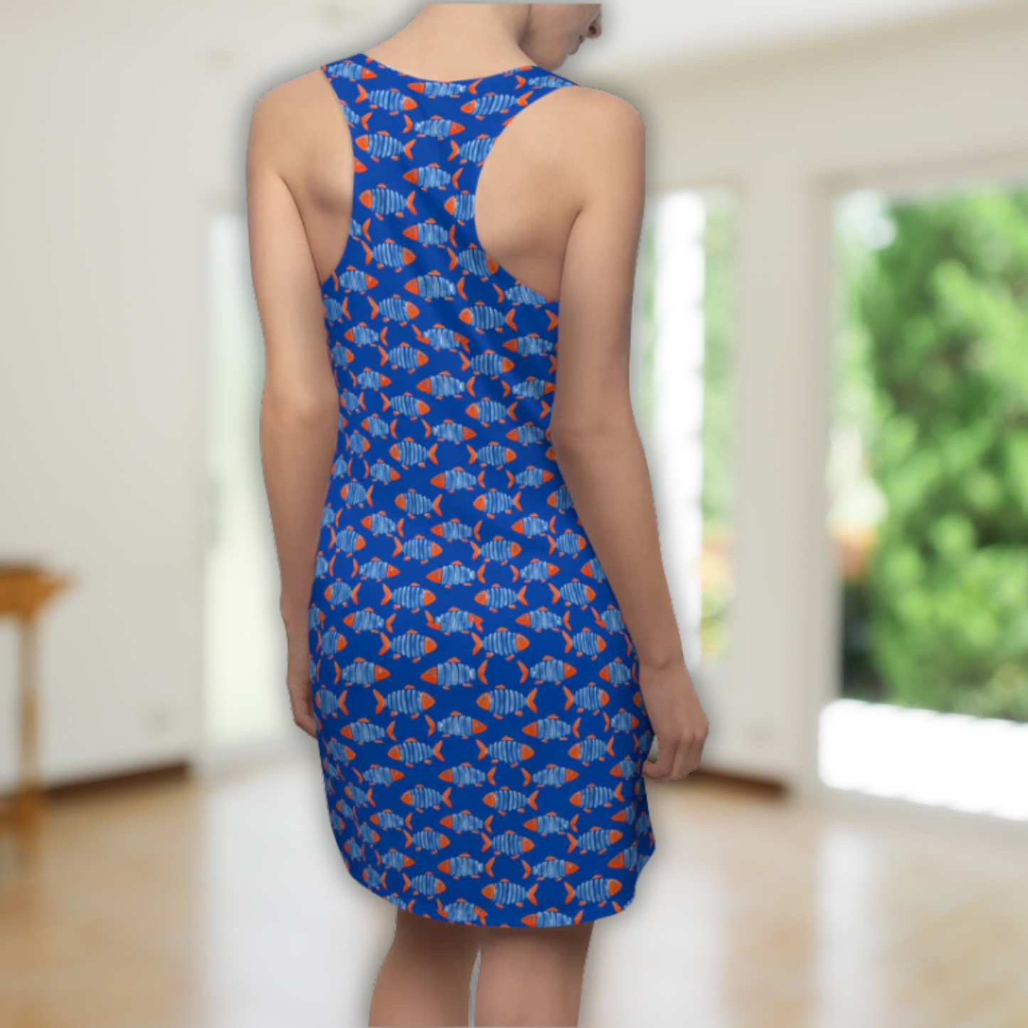 Fish Batik Women's  Racerback Dress