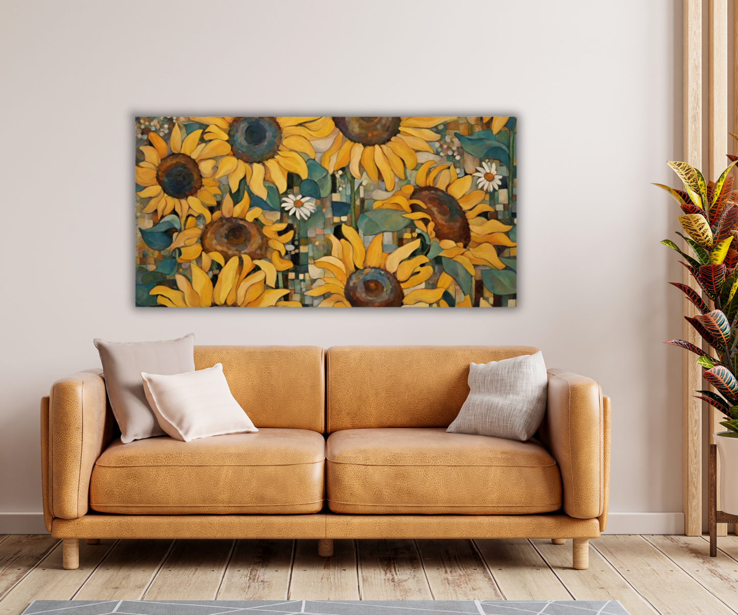 60" x 30" Printed Canvas Fabric Wall Art - No Frame (Made in USA)