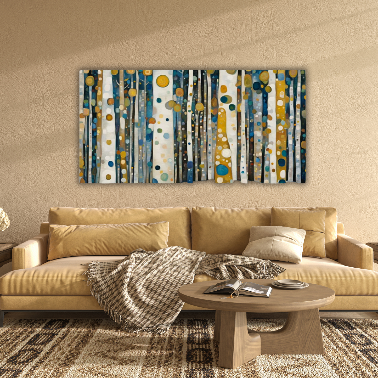 60" x 30" Printed Canvas Fabric Wall Art - No Frame (Made in USA)