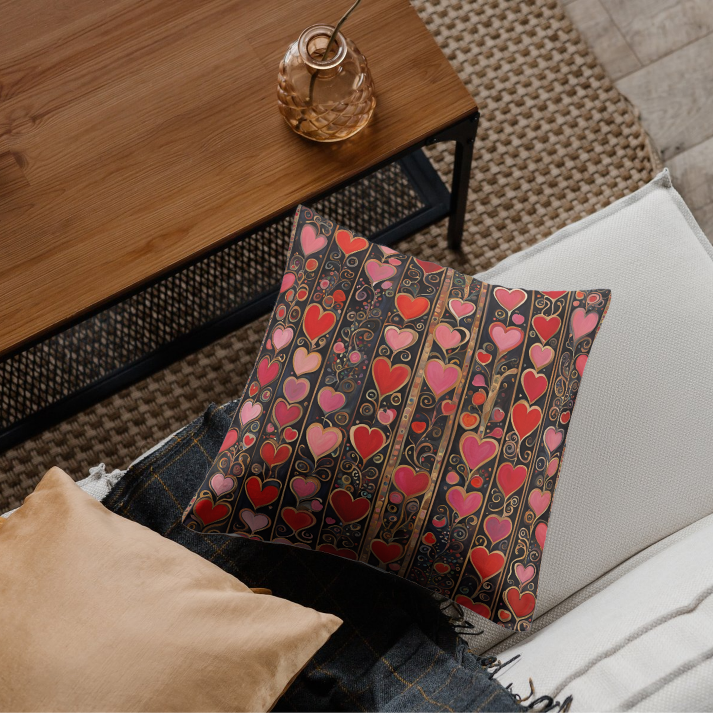 Lotta Love Square Poly Canvas Pillowcase