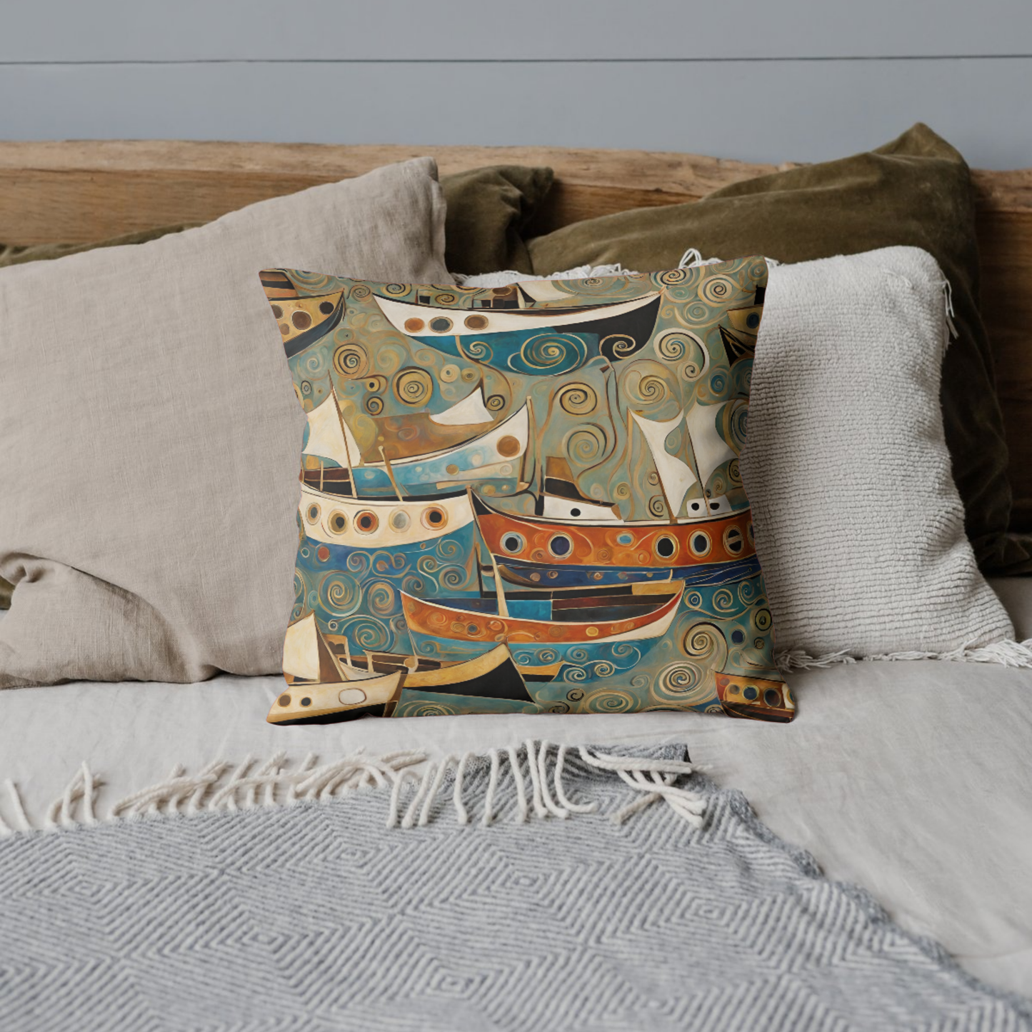 The Harbor Square Poly Canvas Pillowcase