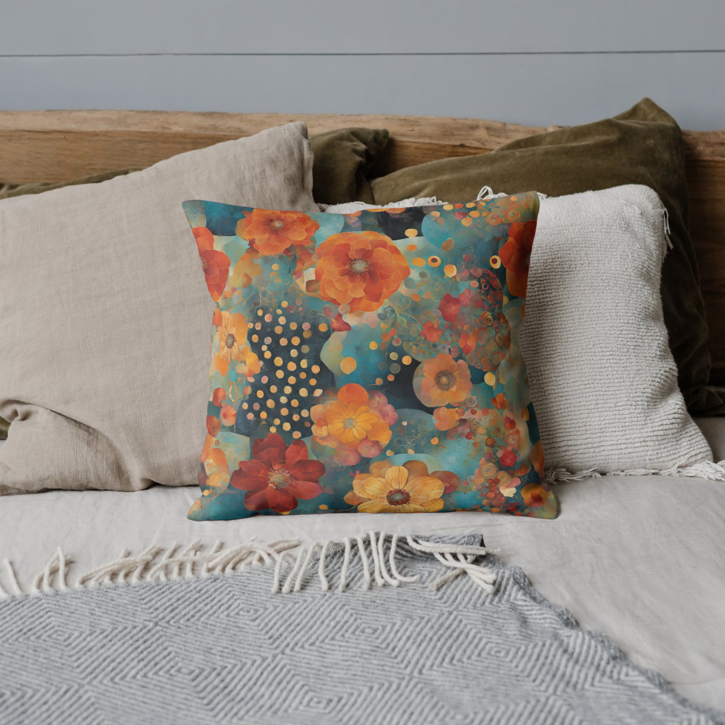 Noella Square Poly Canvas Pillowcase