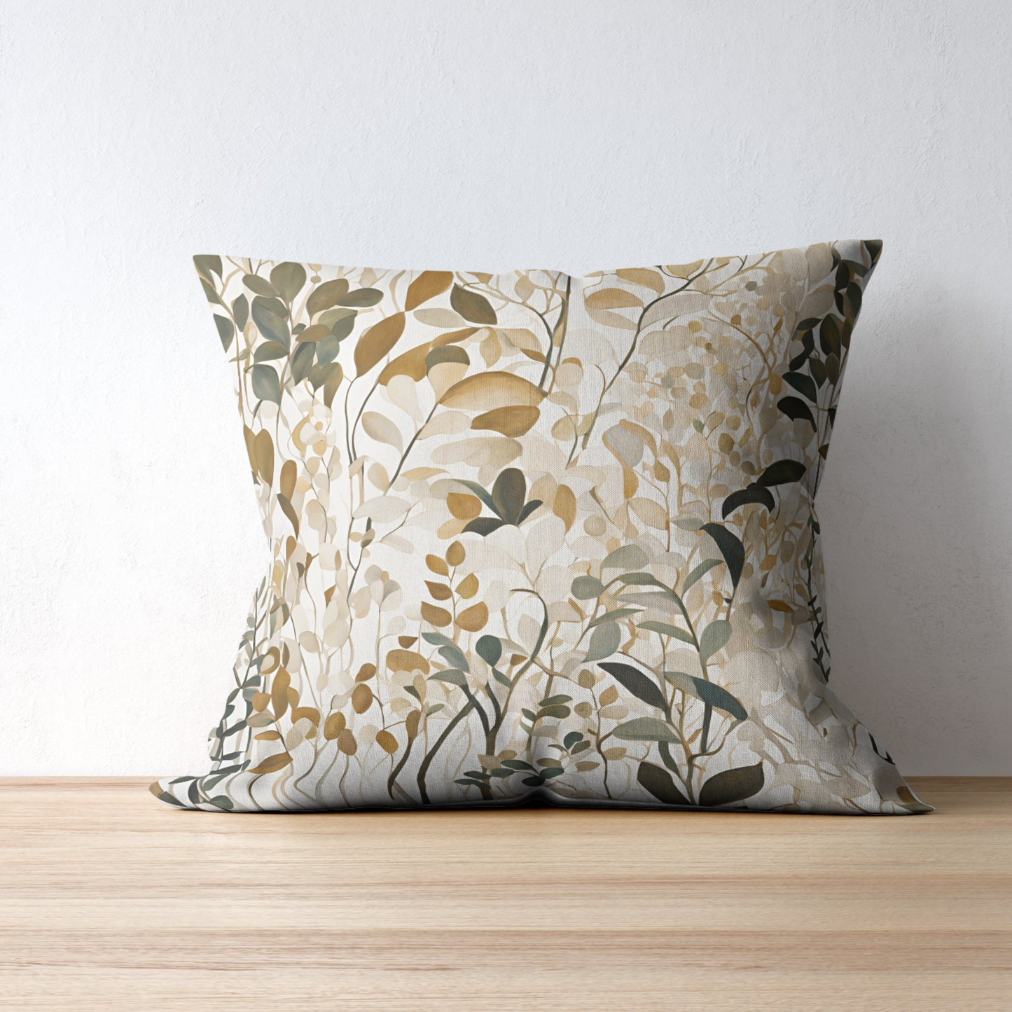 Butterfiled Floral Square Poly Canvas Pillowcase