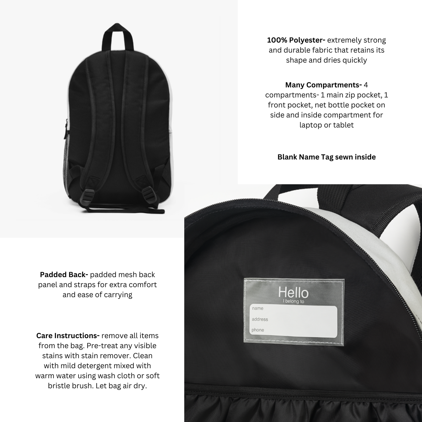 Vibbing Hearts Backpack Modern Bright Backpack with Abstract Heart Pattern