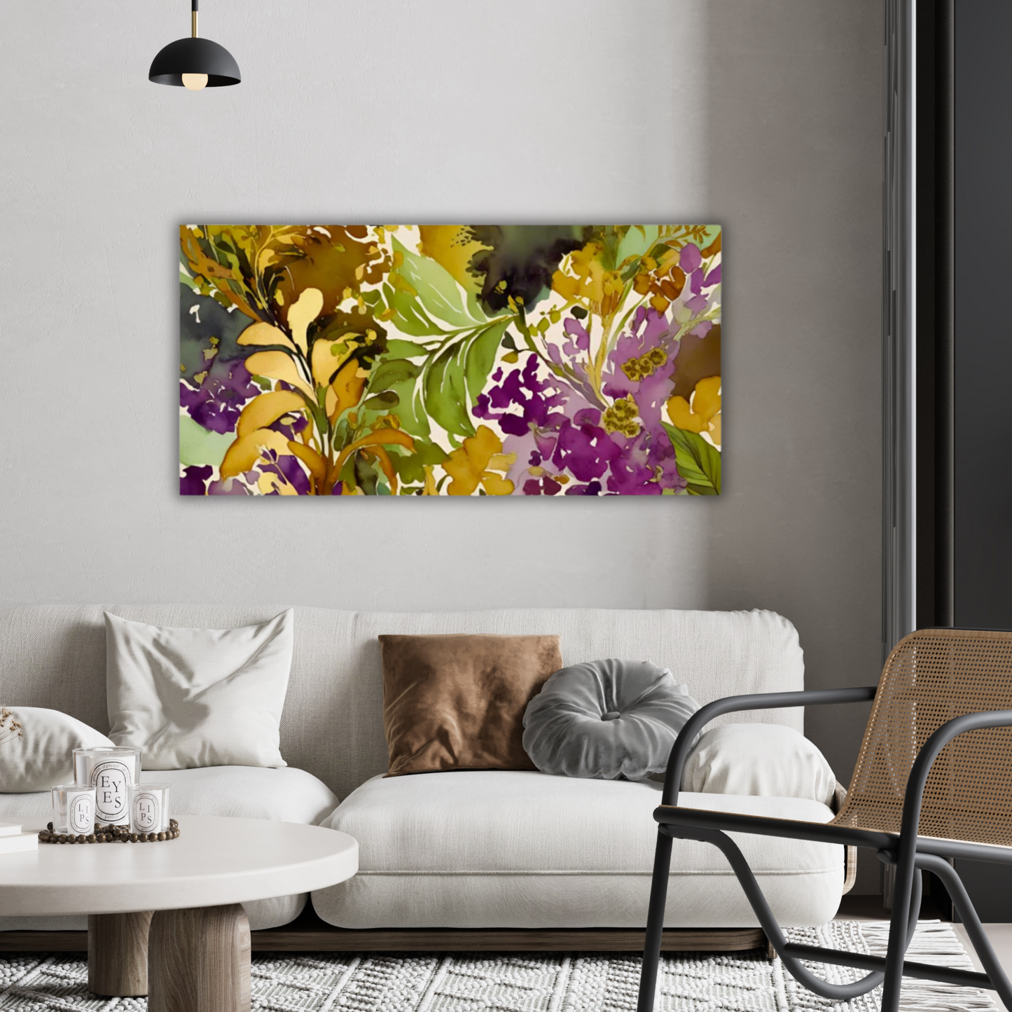 60" x 30" Printed Canvas Fabric Wall Art - No Frame (Made in USA)