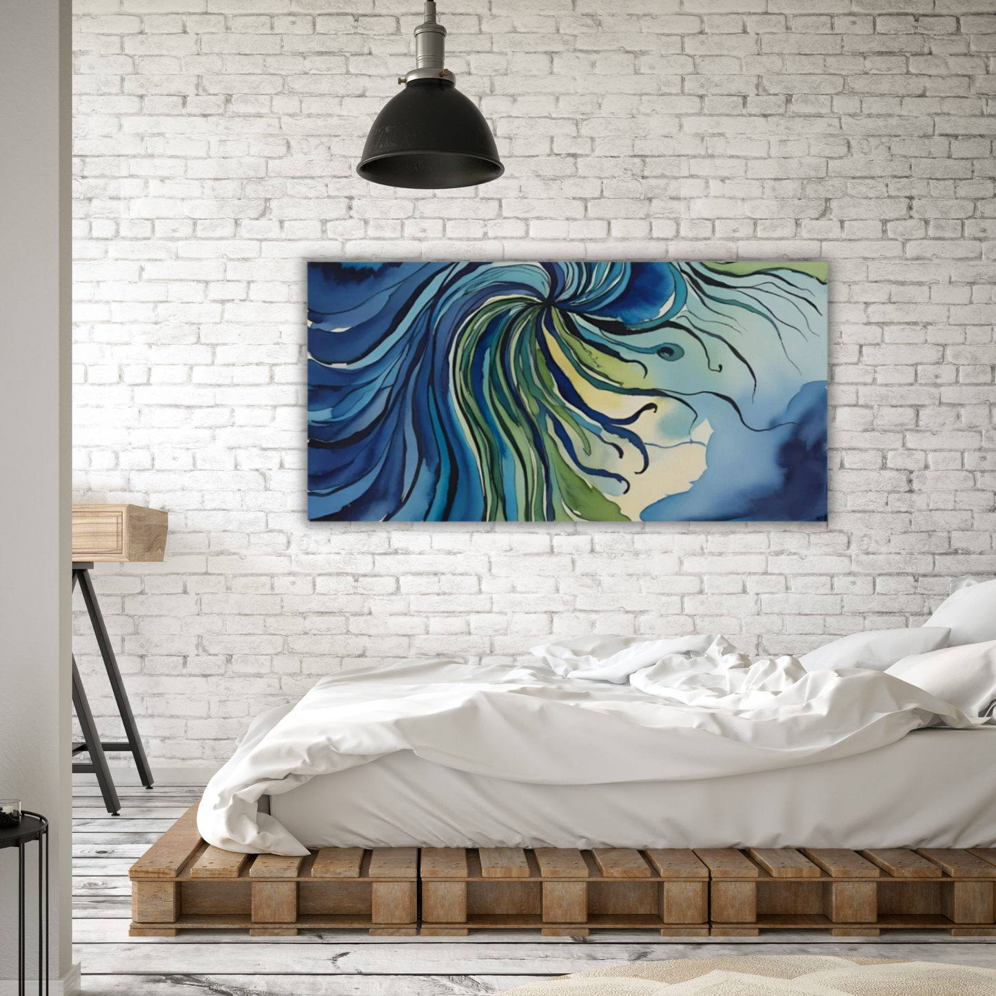 60" x 30" Printed Canvas Fabric Wall Art - No Frame (Made in USA)