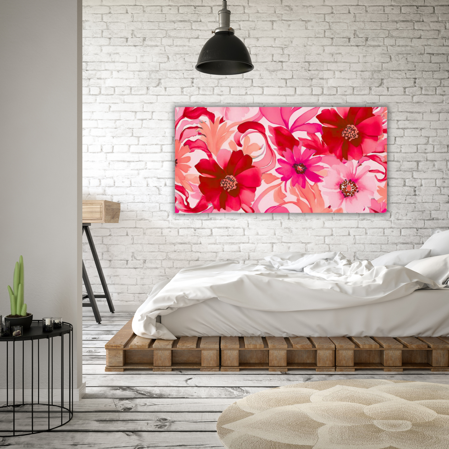 60" x 30" Printed Canvas Fabric Wall Art - No Frame (Made in USA)