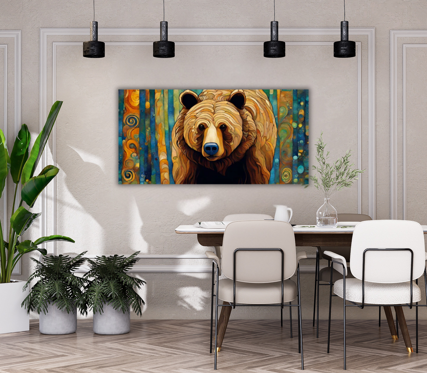 60" x 30" Printed Canvas Fabric Wall Art - No Frame (Made in USA)