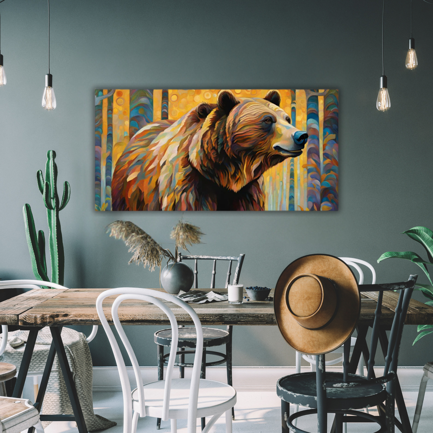 60" x 30" Printed Canvas Fabric Wall Art - No Frame (Made in USA)