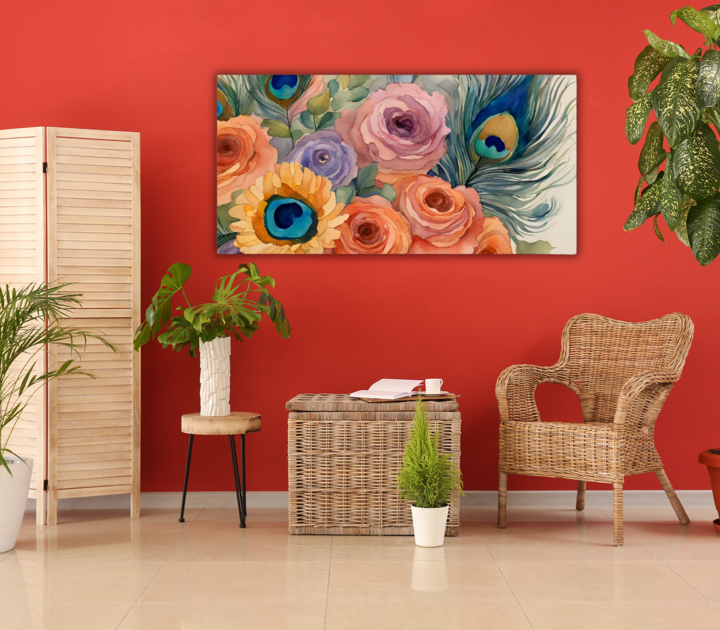 60" x 30" Printed Canvas Fabric Wall Art - No Frame (Made in USA)