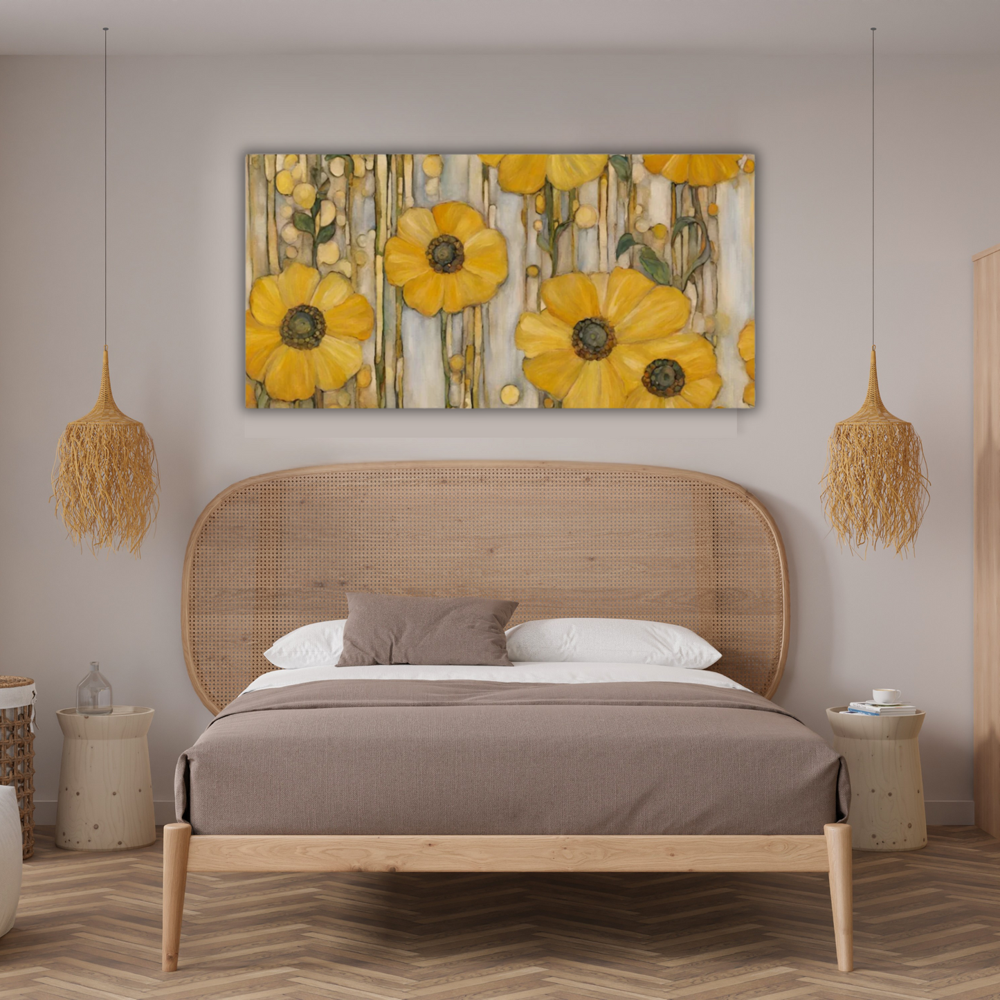 60" x 30" Printed Canvas Fabric Wall Art - No Frame (Made in USA)