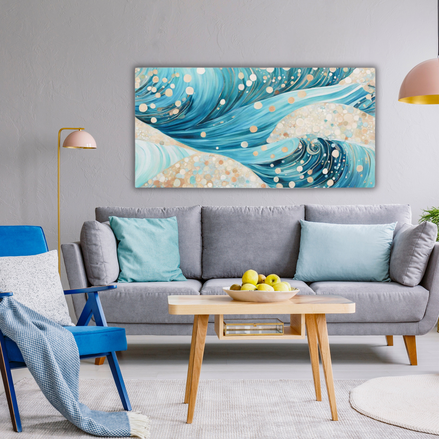 60" x 30" Printed Canvas Fabric Wall Art - No Frame (Made in USA)