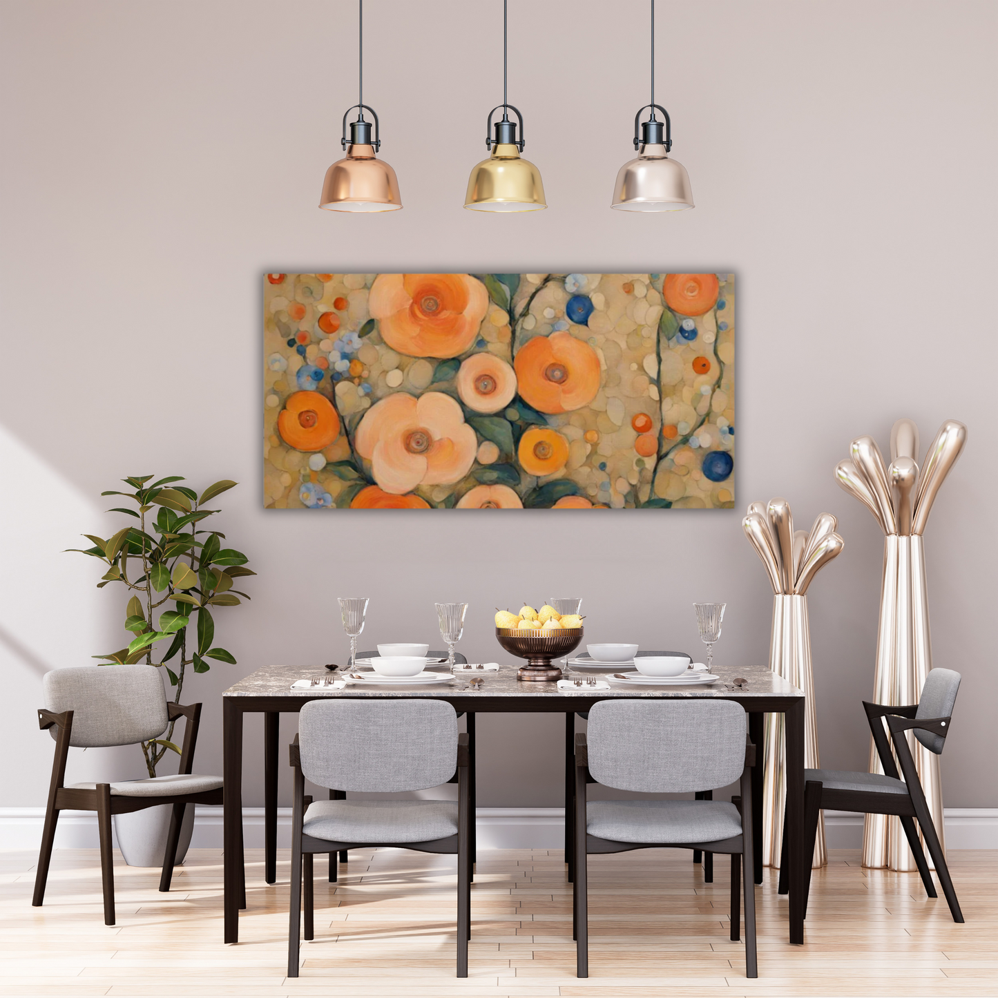 60" x 30" Printed Canvas Fabric Wall Art - No Frame (Made in USA)