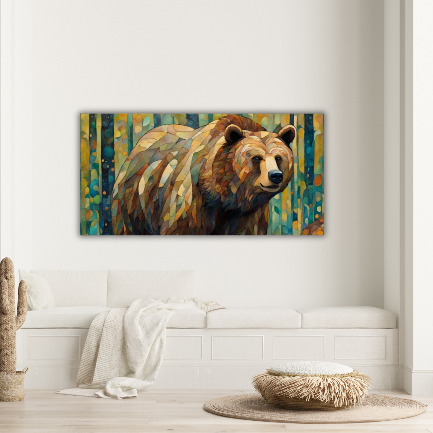 60" x 30" Printed Canvas Fabric Wall Art - No Frame (Made in USA)