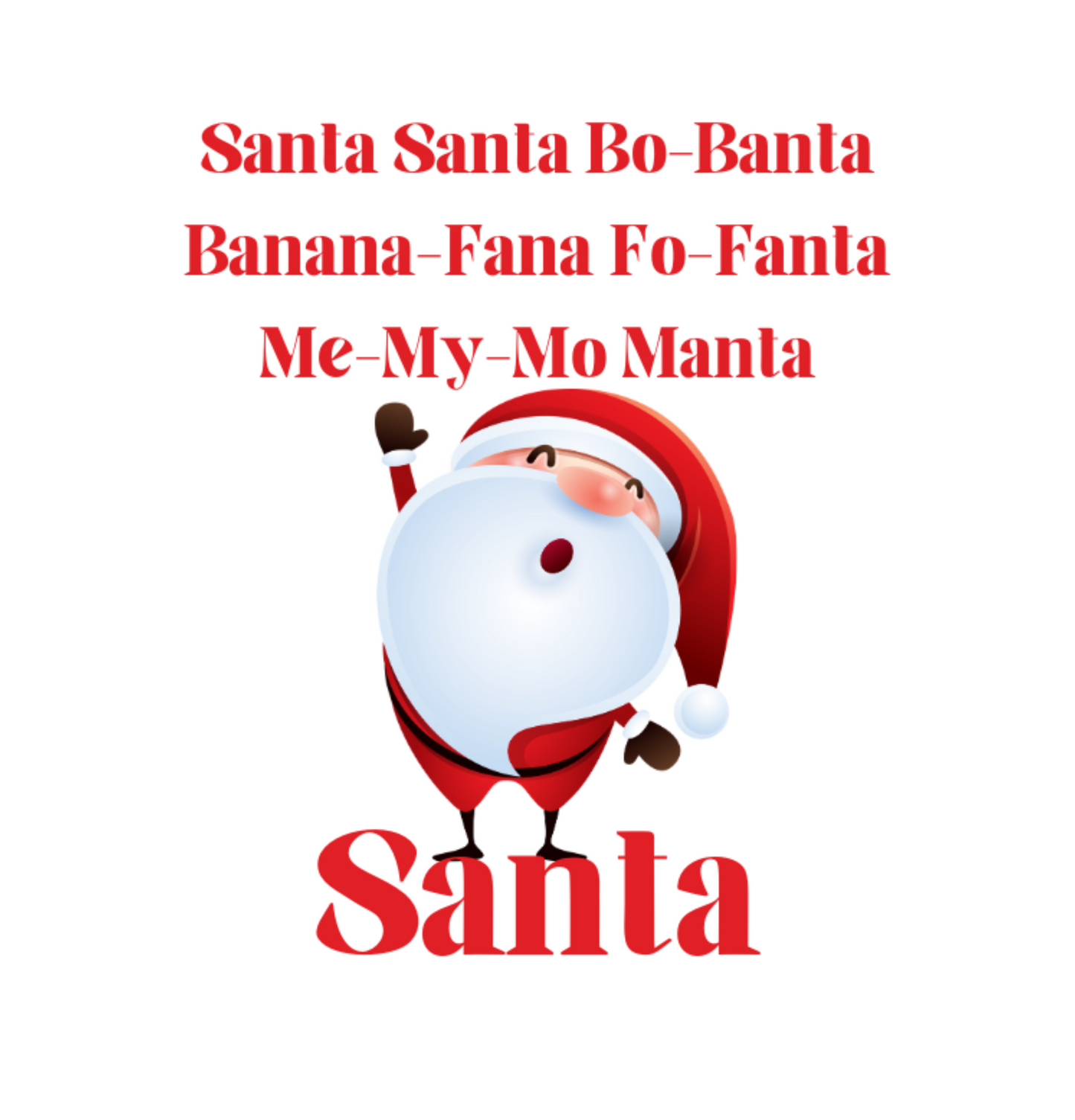 Santa Name Game Polyester Shower Curtain