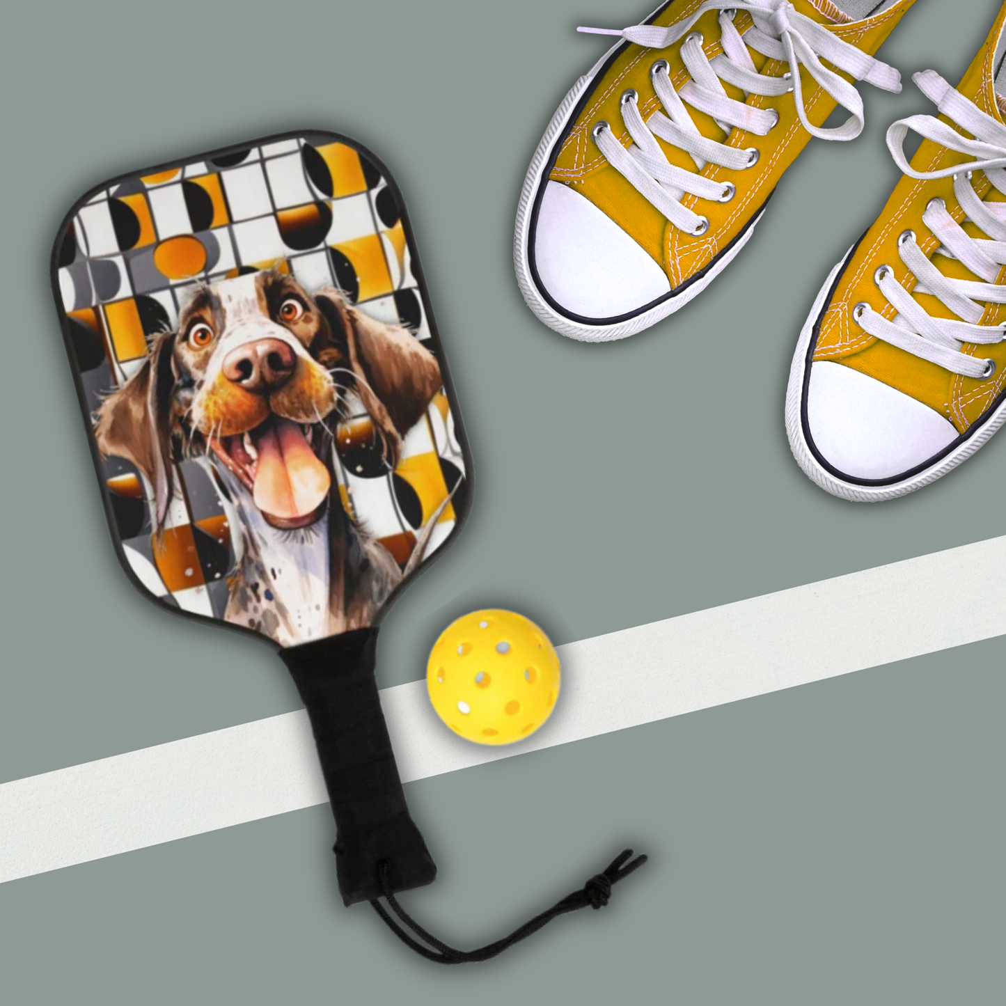 Crazy German Shorthaired Pointer Pickleball Kit