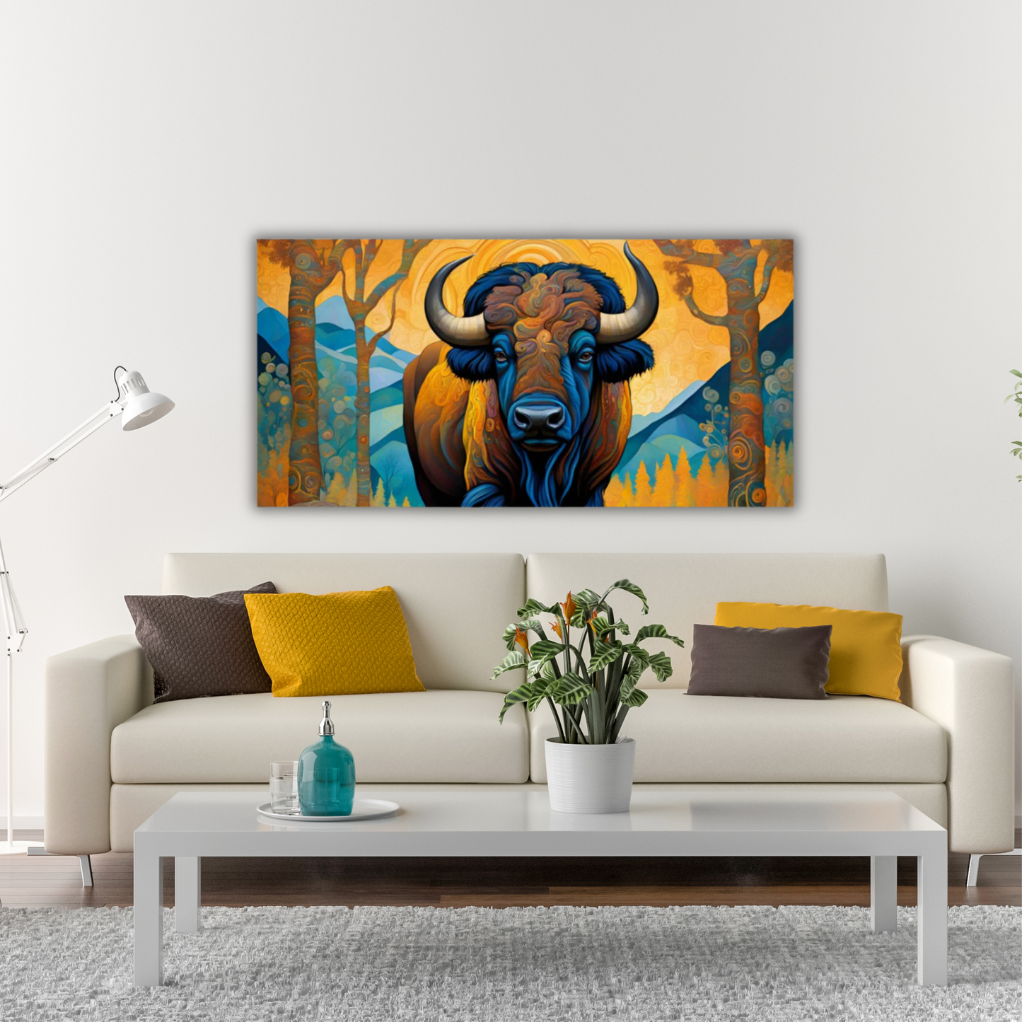 60" x 30" Printed Canvas Fabric Wall Art - No Frame (Made in USA)