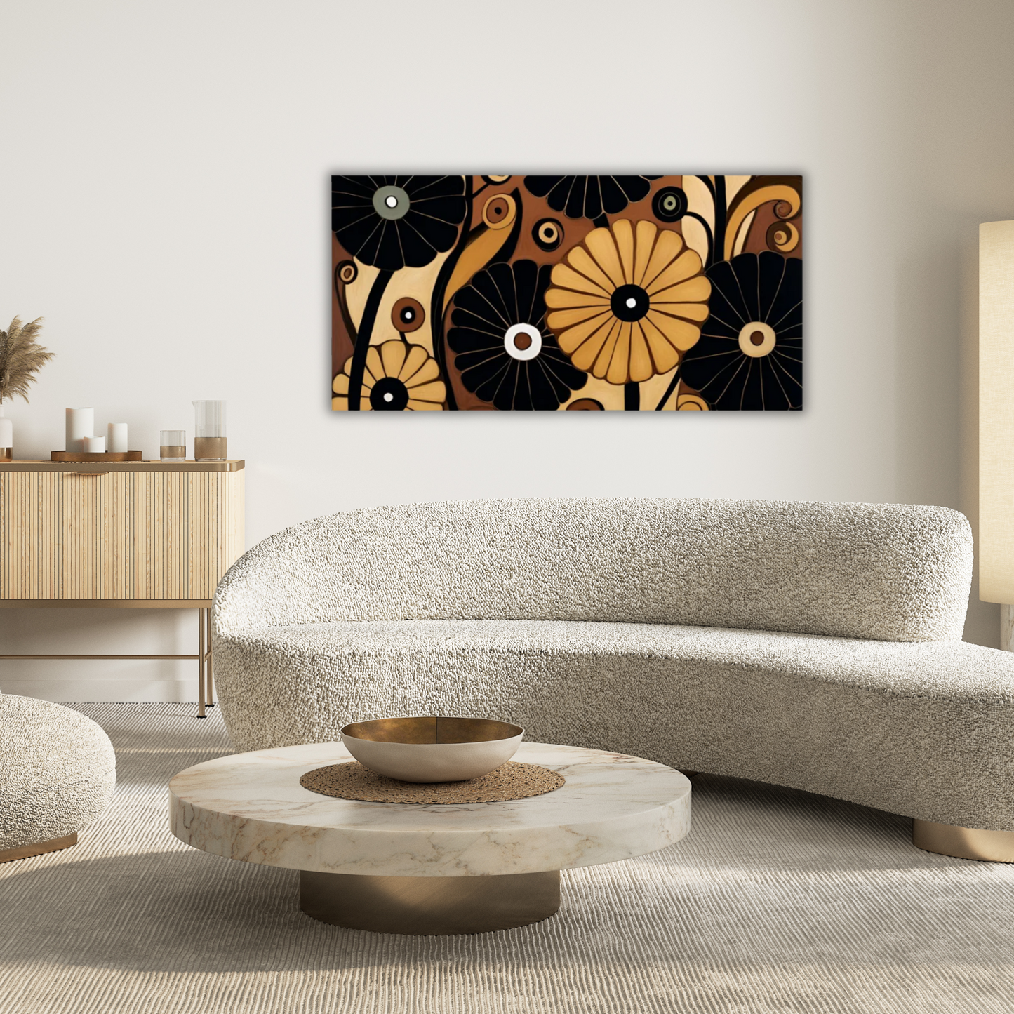 60" x 30" Printed Canvas Fabric Wall Art - No Frame (Made in USA)