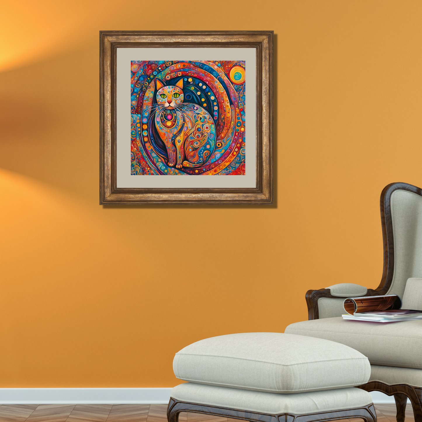 Groovy Cat Maximalist Art Poster