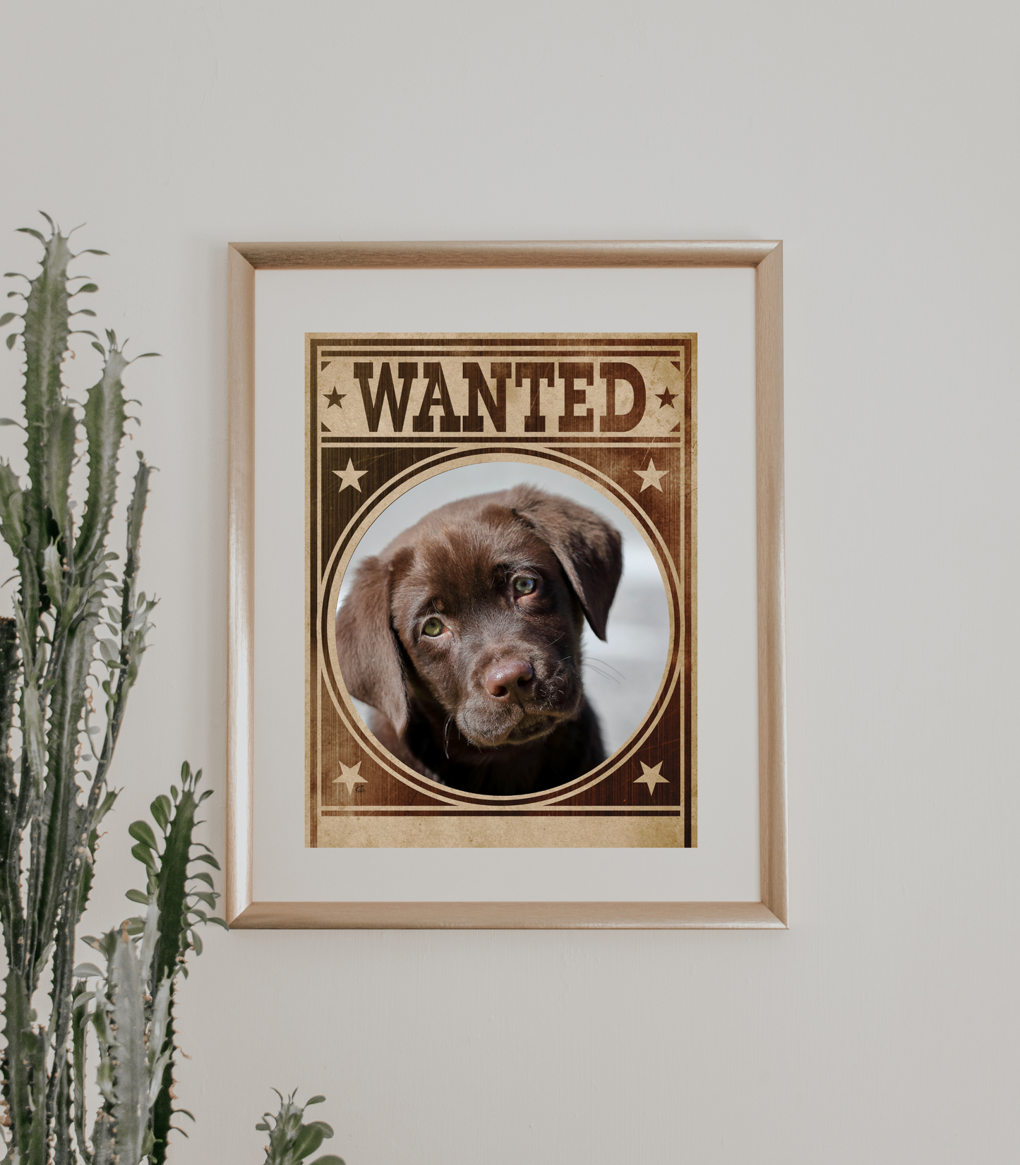 Labrador Mug Shot Wanted Poster