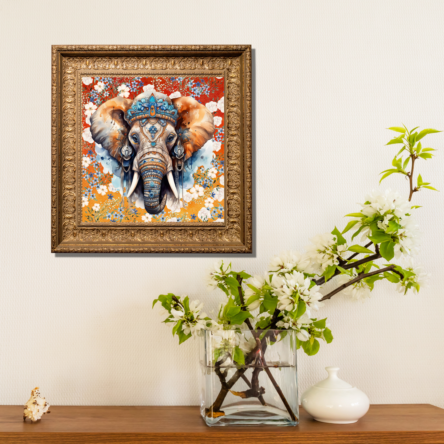 Soleil Bohemian Elephant Art Poster