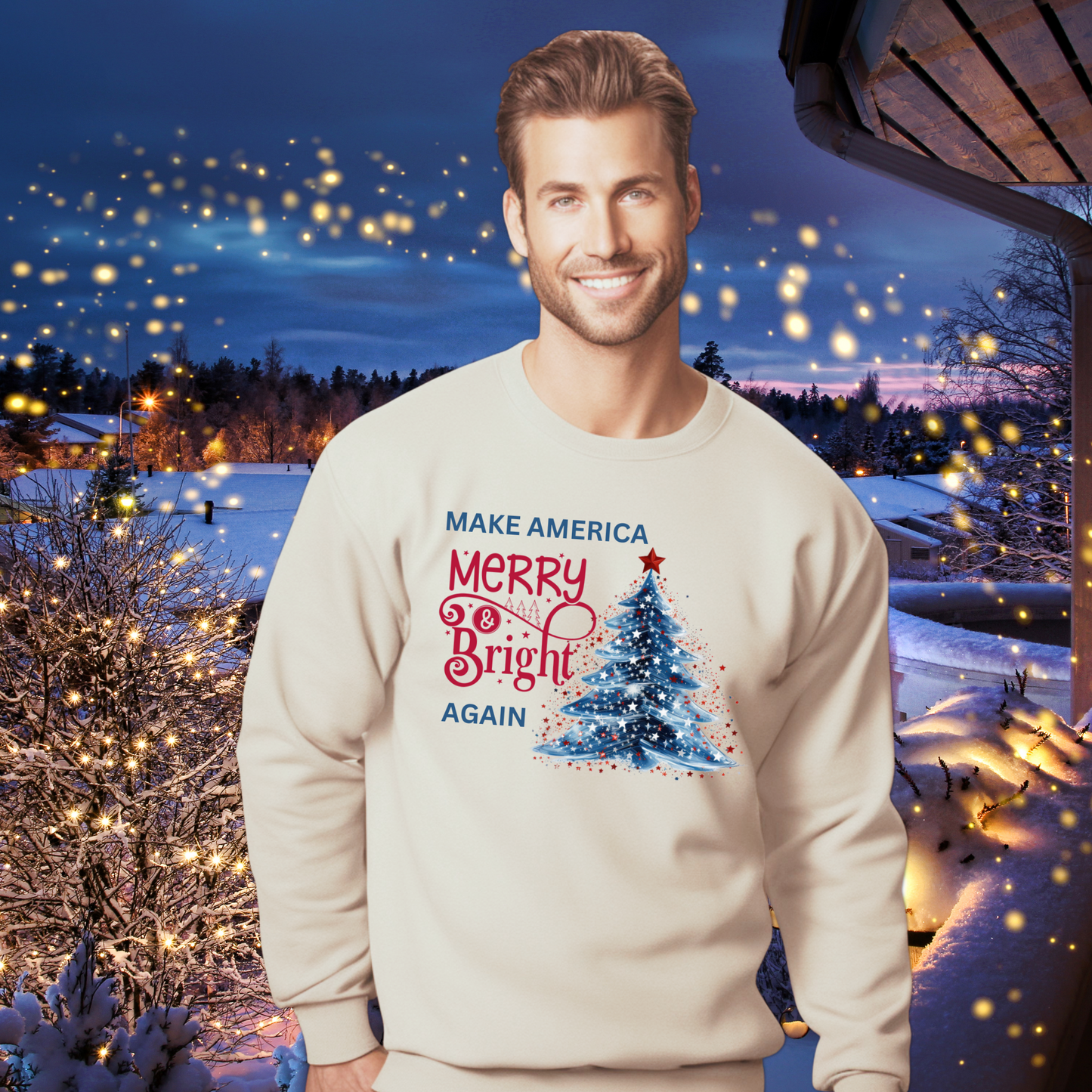 Make America Merry & Bright Again 1 Unisex Heavy Blend™ Crewneck Sweatshirt