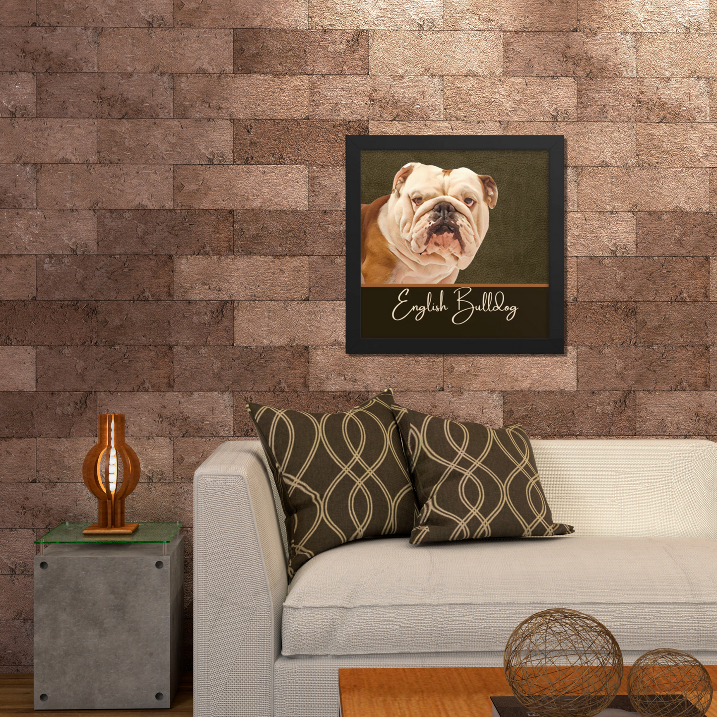 English Bulldog Framed poster