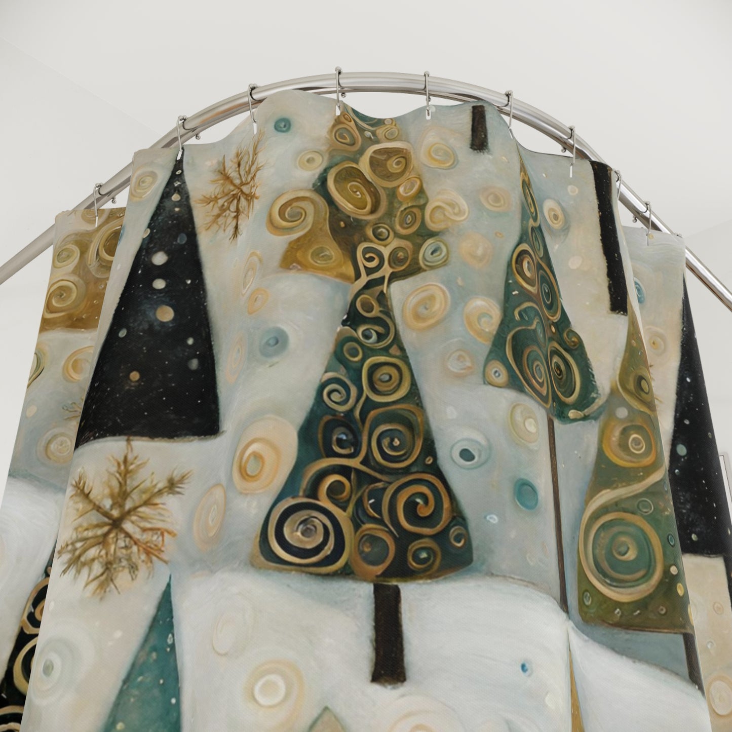 Festive Forest Polyester Shower Curtain