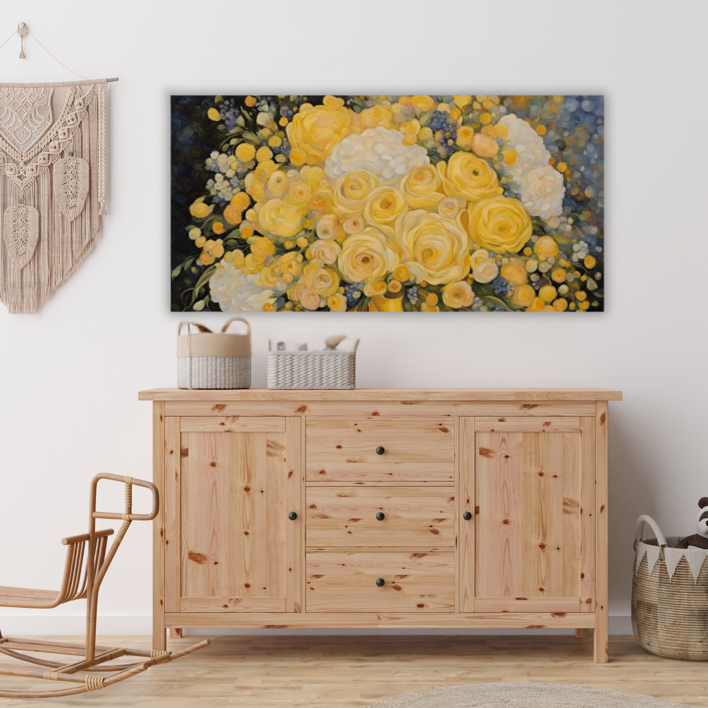 60" x 30" Printed Canvas Fabric Wall Art - No Frame (Made in USA)