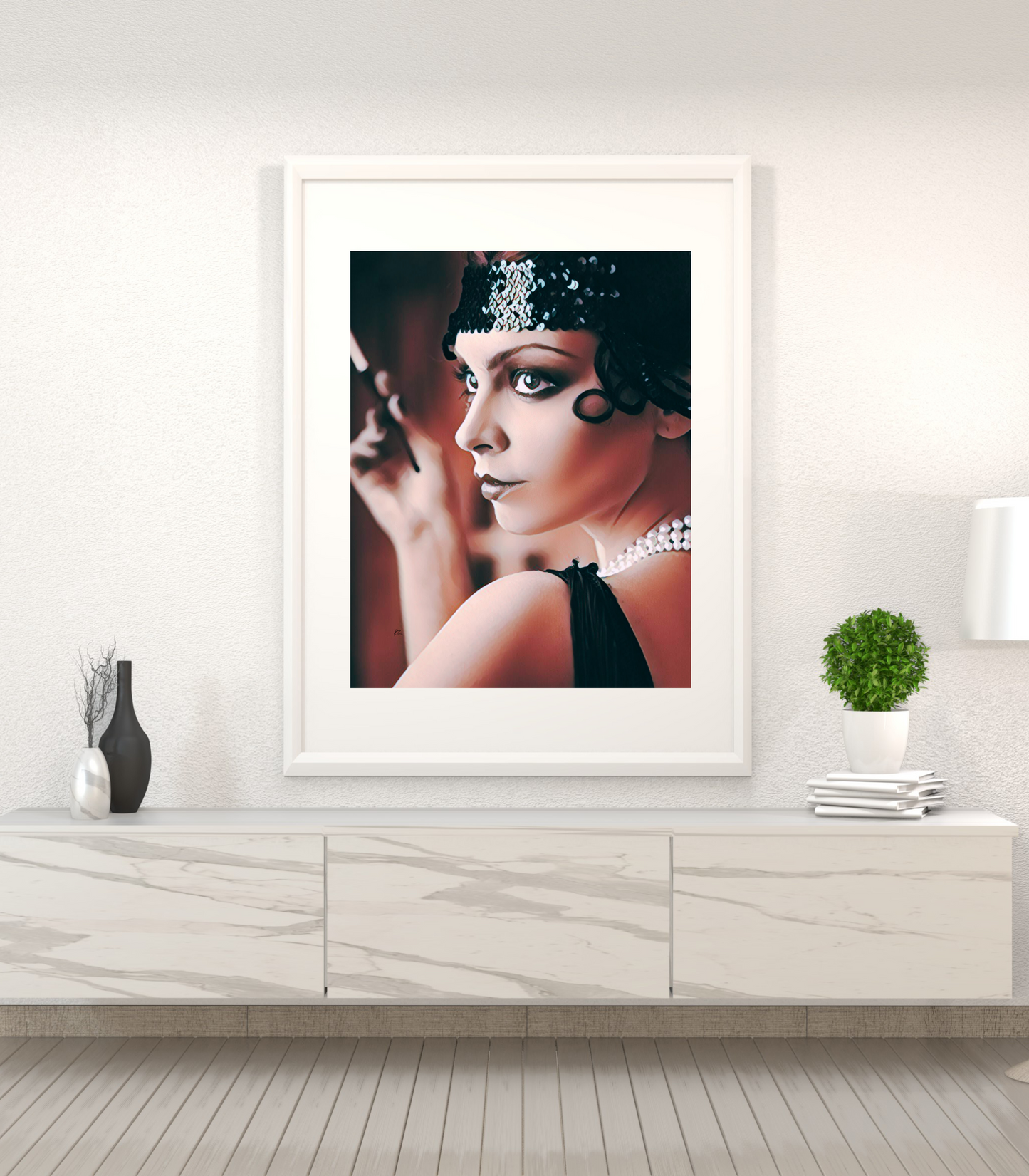 Jane Vintage woman with Cigarette Holder Poster