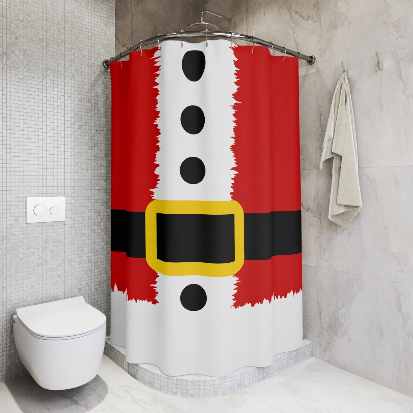 Santa Suit Polyester Shower Curtain