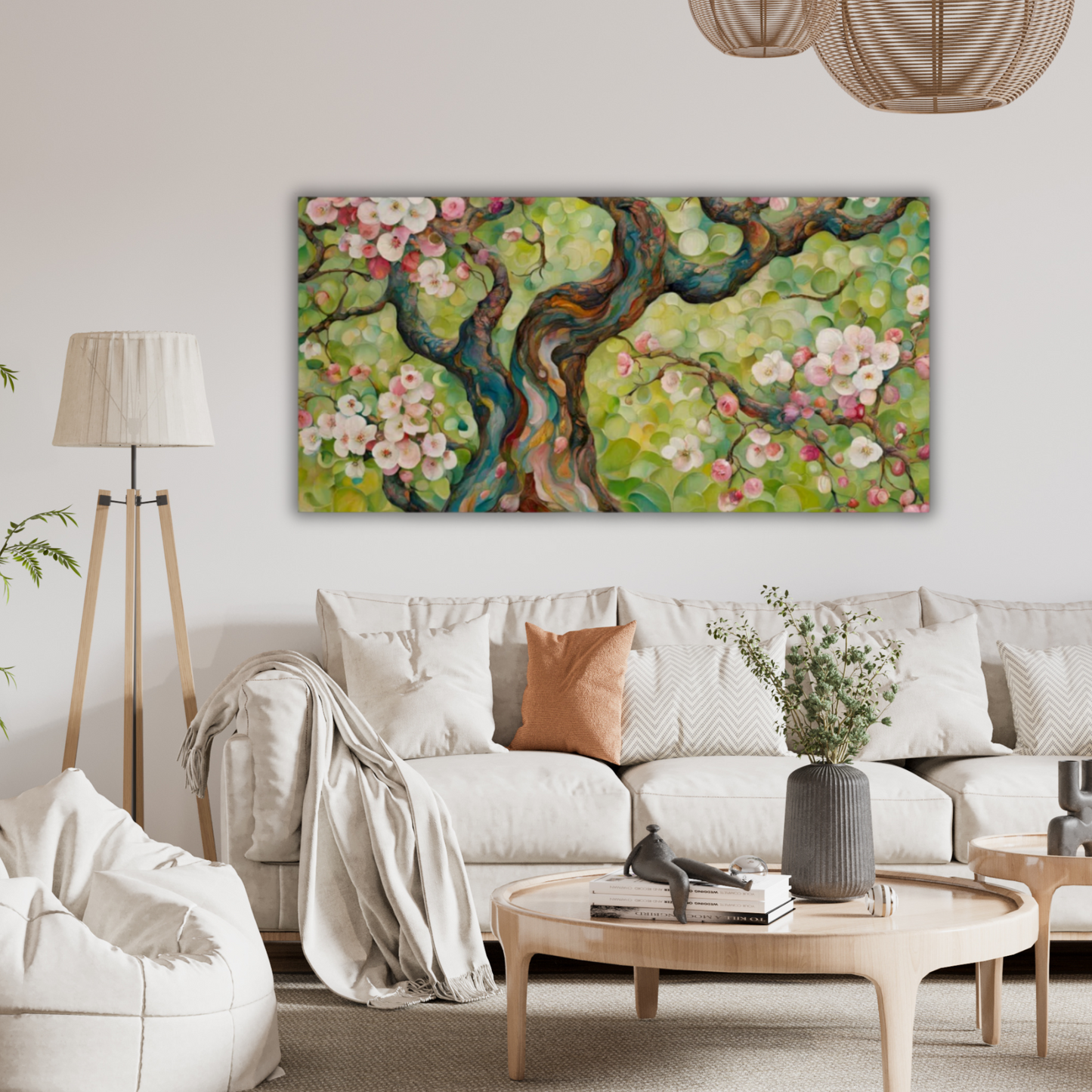 60" x 30" Printed Canvas Fabric Wall Art - No Frame (Made in USA)