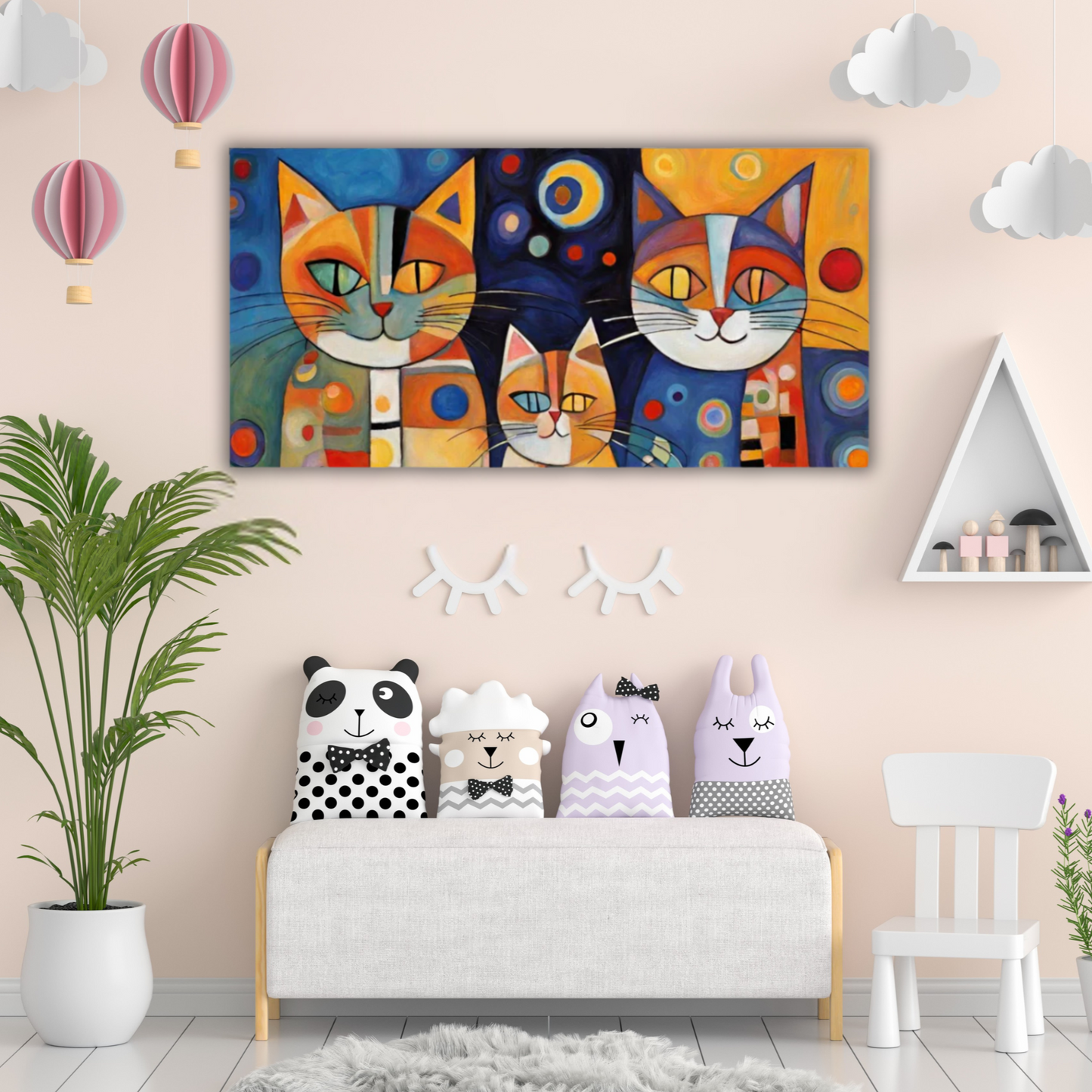 60" x 30" Printed Canvas Fabric Wall Art - No Frame (Made in USA)