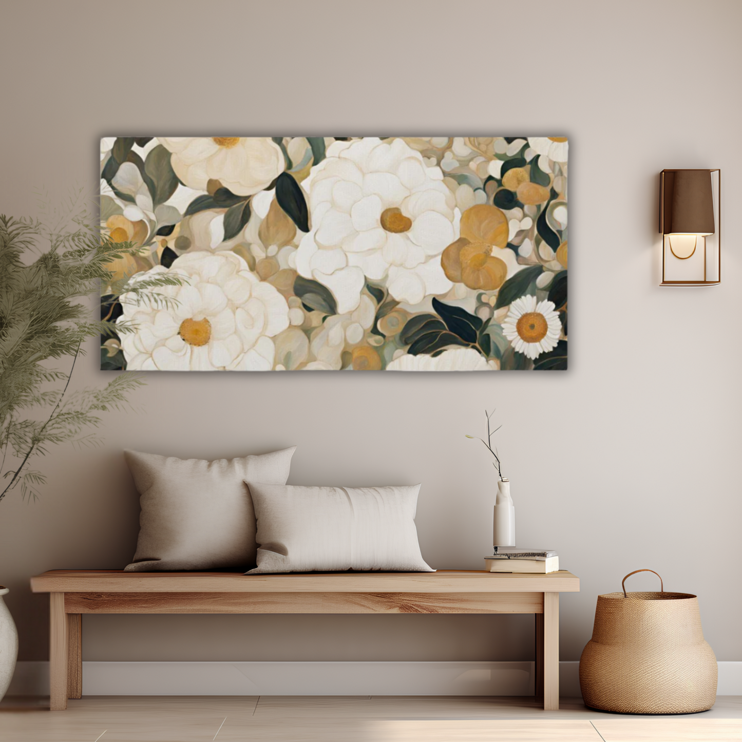 60" x 30" Printed Canvas Fabric Wall Art - No Frame (Made in USA)