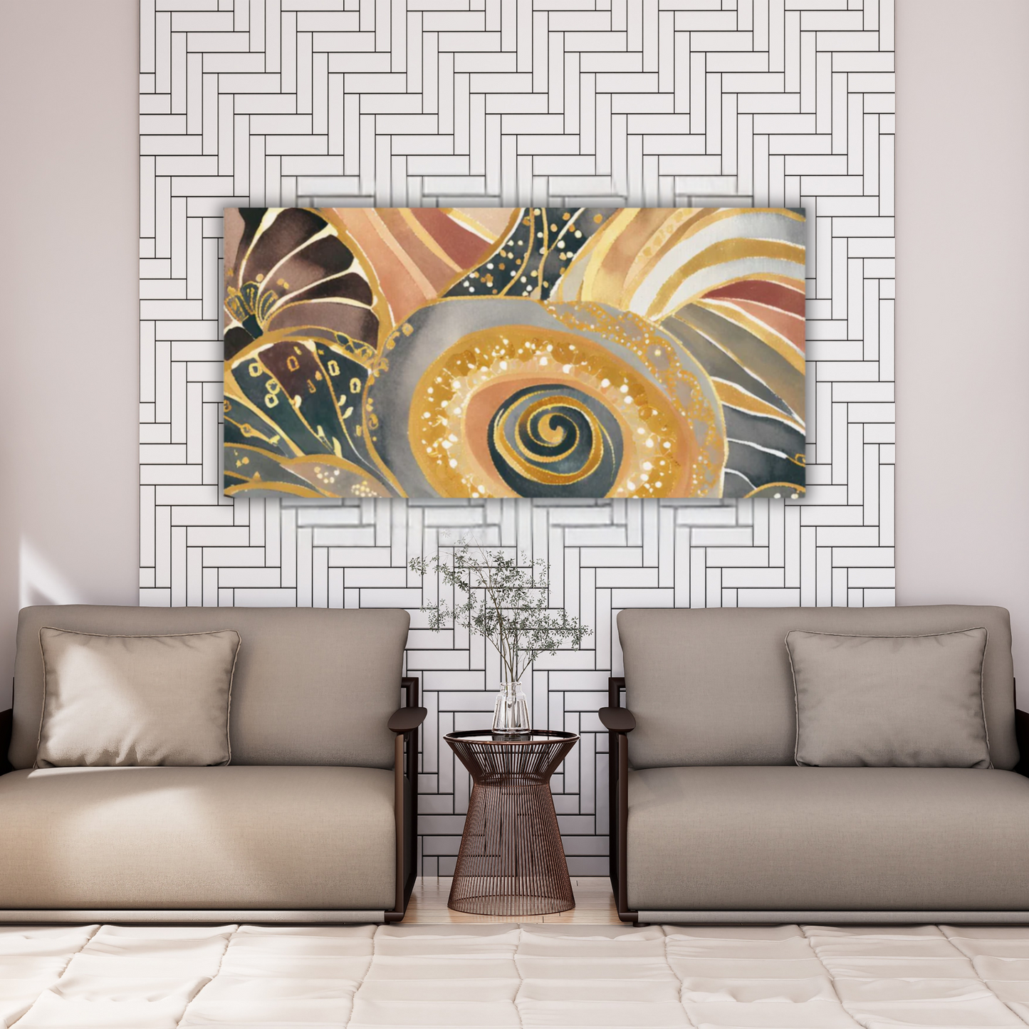 60" x 30" Printed Canvas Fabric Wall Art - No Frame (Made in USA)