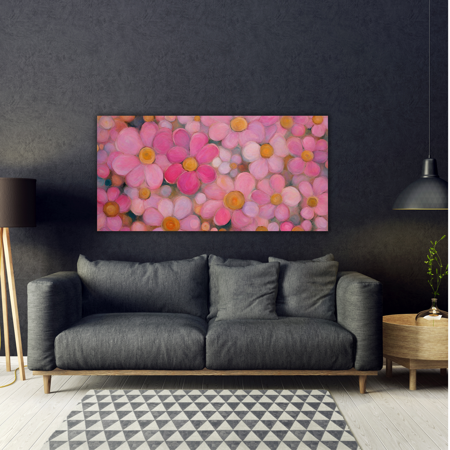 60" x 30" Printed Canvas Fabric Wall Art - No Frame (Made in USA)