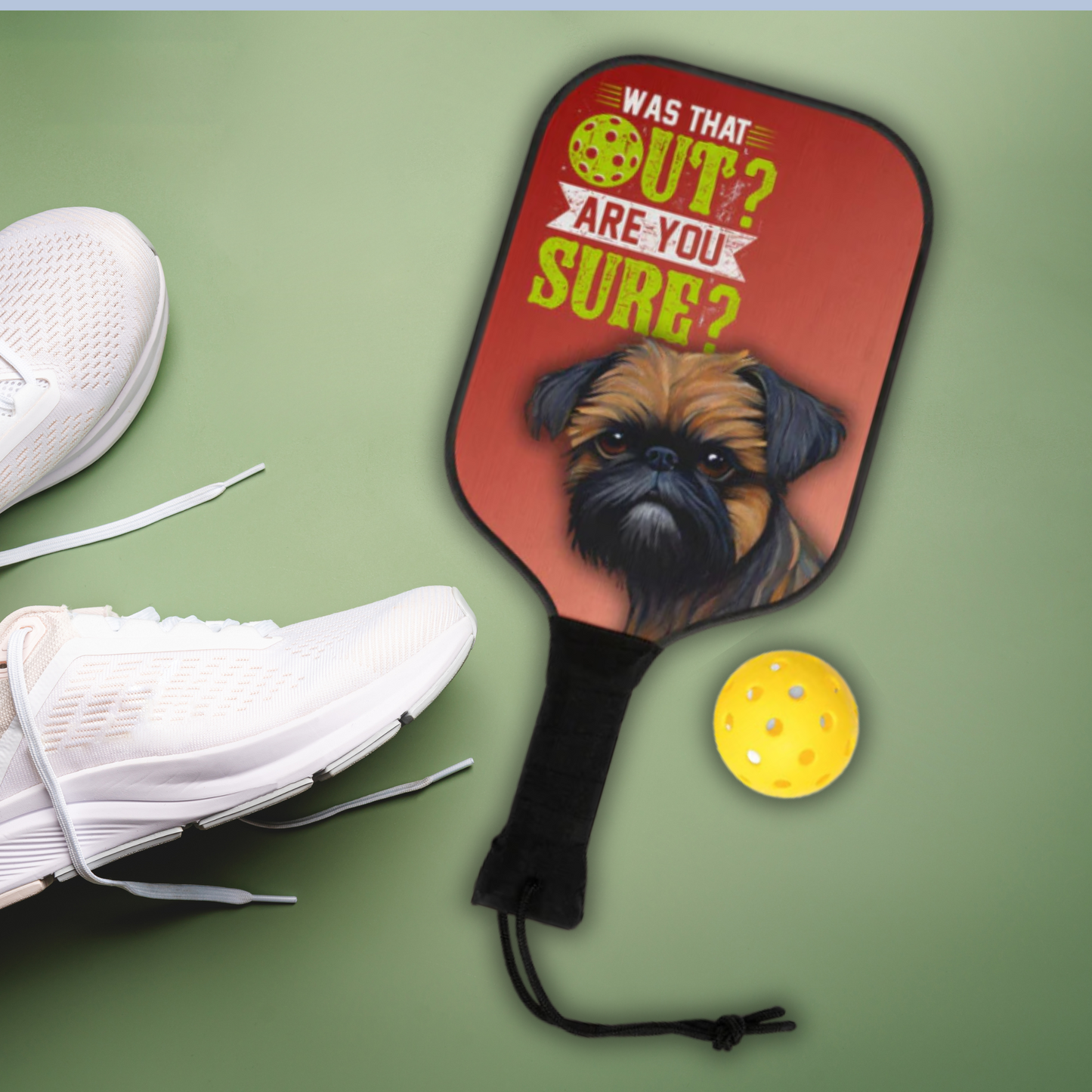 Brussels Griffon Was That Out Pickleball Kit