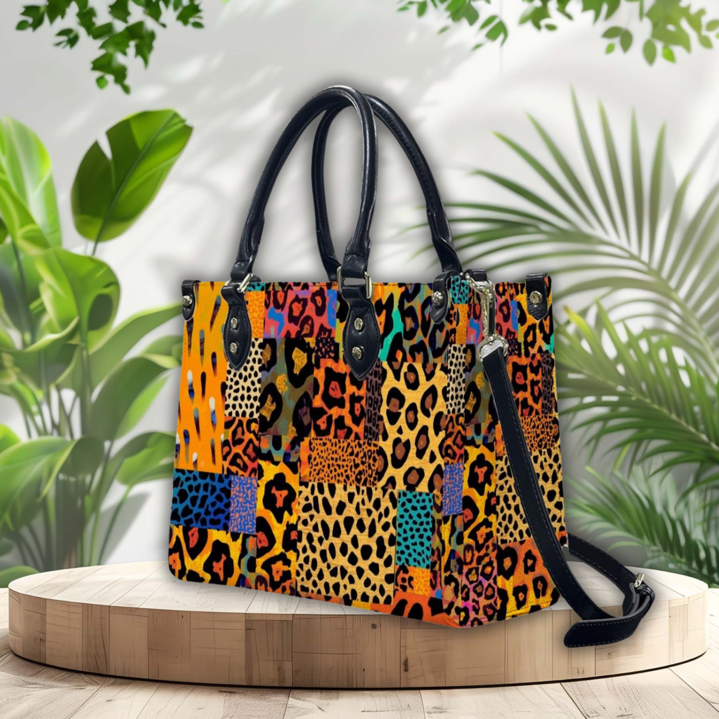 Animal Print Women's PU Leather Shoulder Handbag
