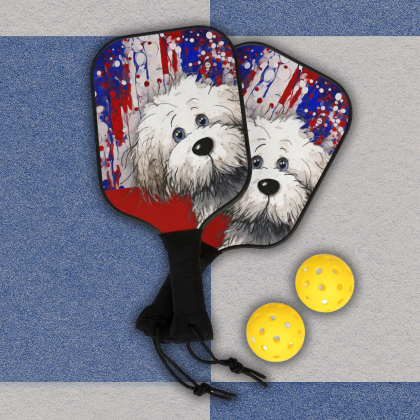 Crazy Bichon Frise Pickleball Kit