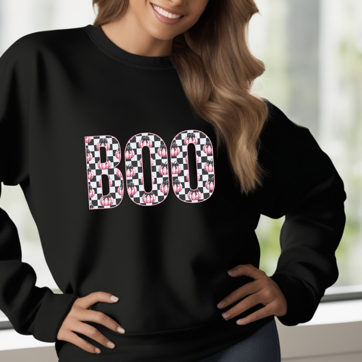 Pink Pumpkin BOO Unisex Heavy Blend™ Crewneck Sweatshirt