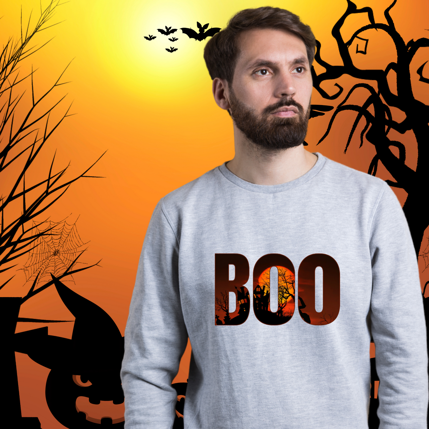 Full Moon BOO Unisex Heavy Blend™ Crewneck Sweatshirt