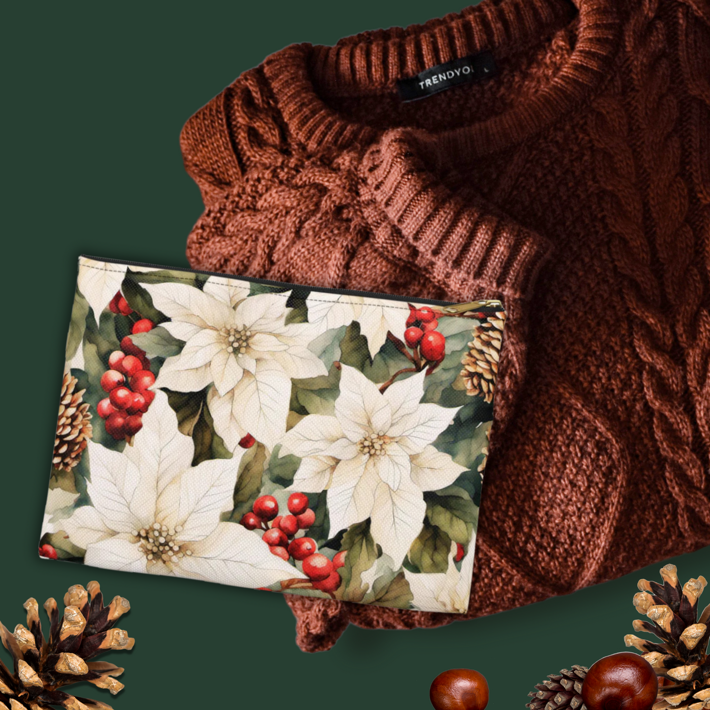 Nature's Holiday Accessory Pouch