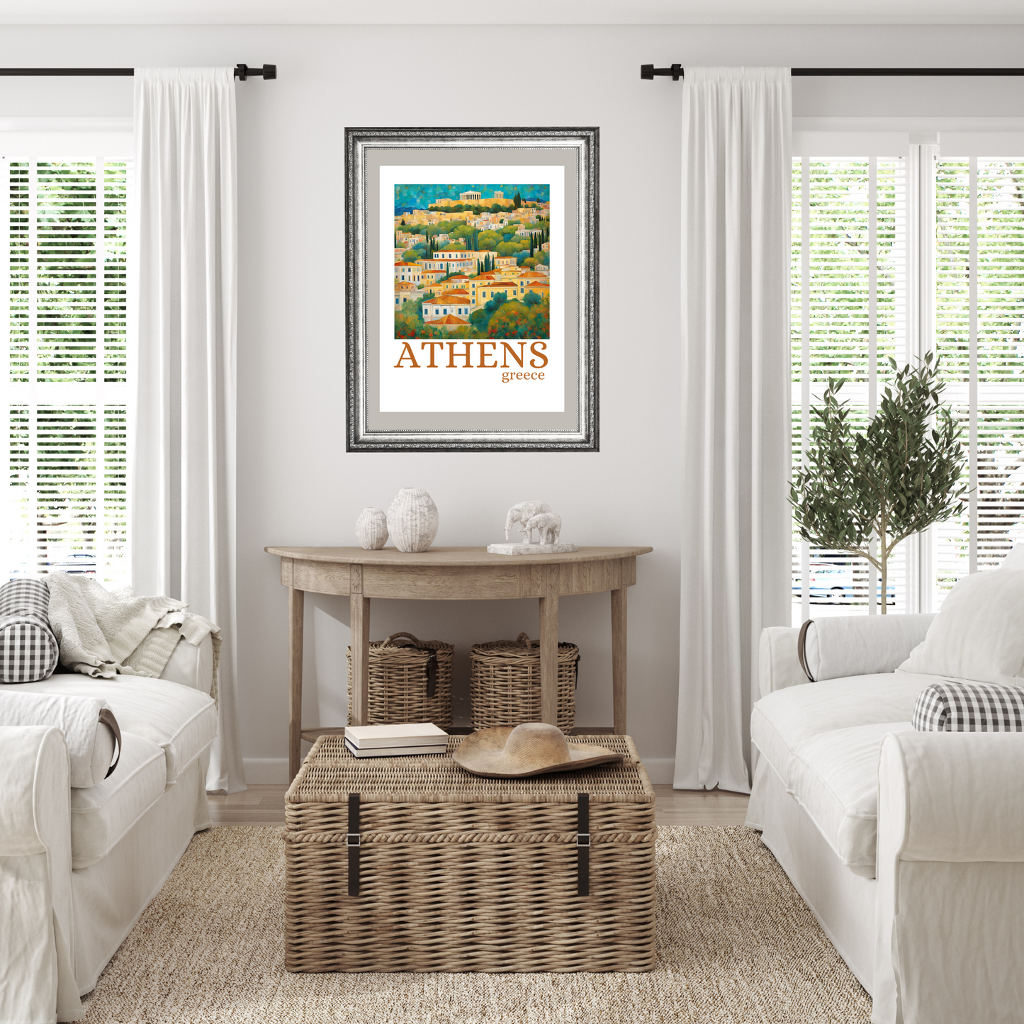 Athens Greece Travel Art Matte Poster