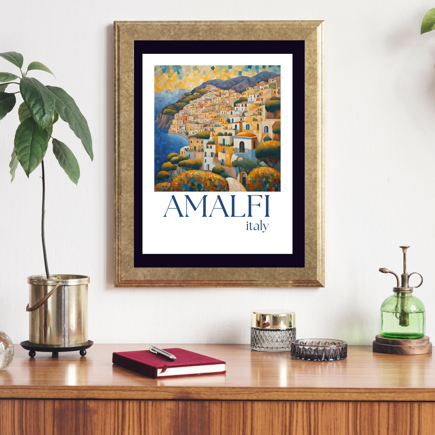 Amalfi Italy Travel Art Matte Poster