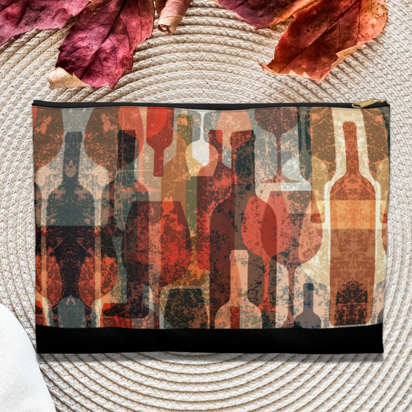 Wine Collage Accessory Pouch