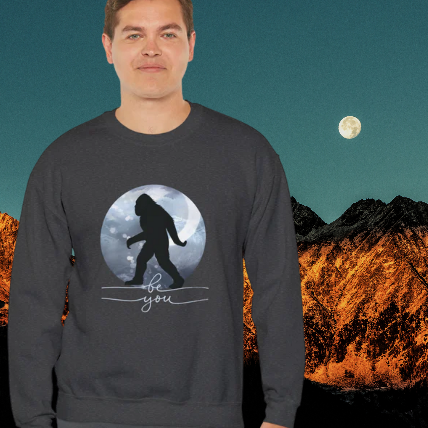 Be You Big Foot Sasquatch Yeti Unisex Heavy Blend™ Crewneck Sweatshirt