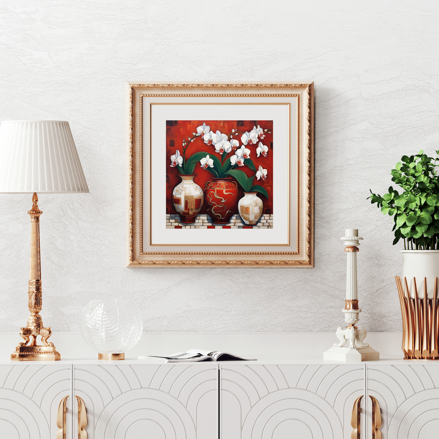 White Orchids Poster