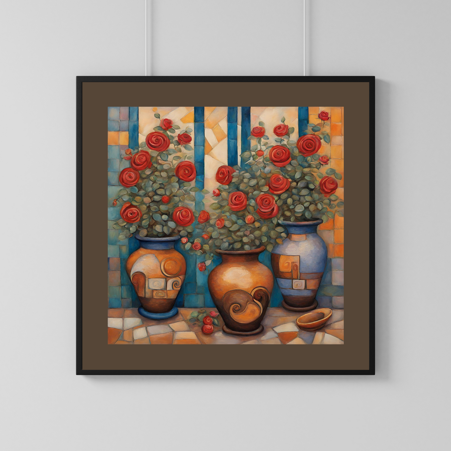 Patio Roses Poster